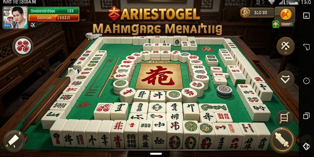 Tampilan gameplay Mahjong yang menarik dan menantang di ARIESTOGEL.