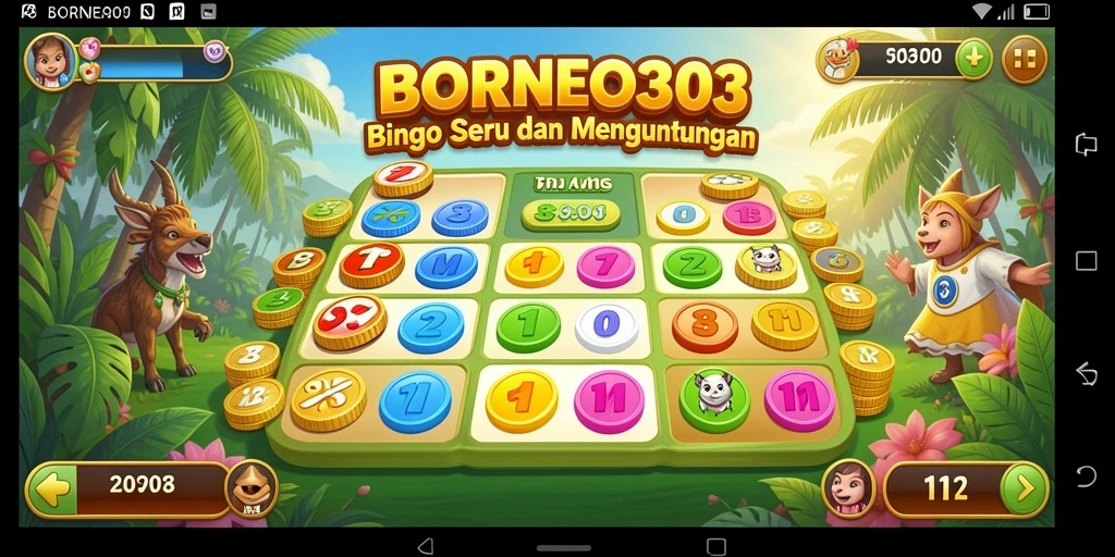 Gameplay menarik dan seru dari BORNEO303 saat bermain Bingo.