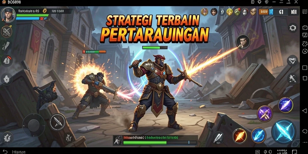 Screenshot gameplay BOS898 menampilkan pertempuran strategis yang menegangkan.
