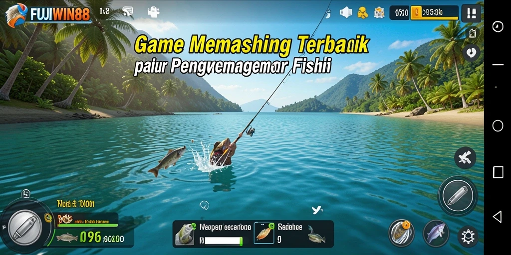 Tampilan gameplay FUJIWIN88 yang menampilkan pengalaman memancing yang mendebarkan.