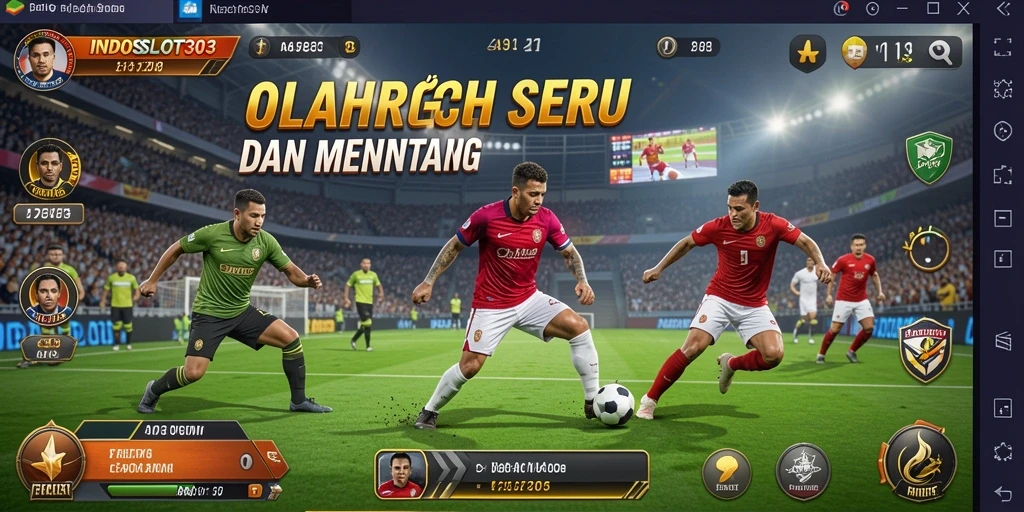 Tampilan gameplay INDOSLOT303 yang menampilkan aksi olahraga seru.