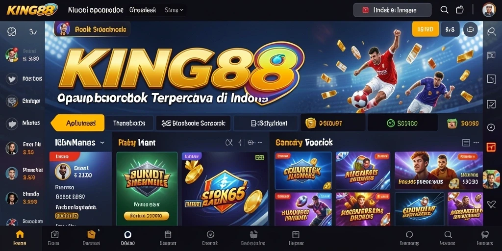 Tampilan gameplay Sportsbook dalam KING88 yang menarik dan interaktif.