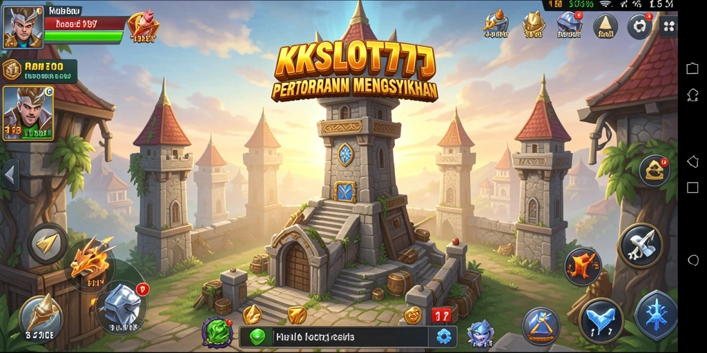 Tampilan gameplay menara pertahanan yang seru di KKSLOT777.