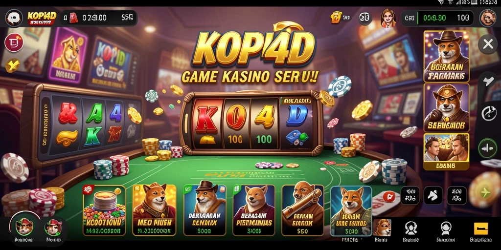 Screenshot gameplay KOPI4D menampilkan suasana kasino yang mengasyikkan dan interaktif.