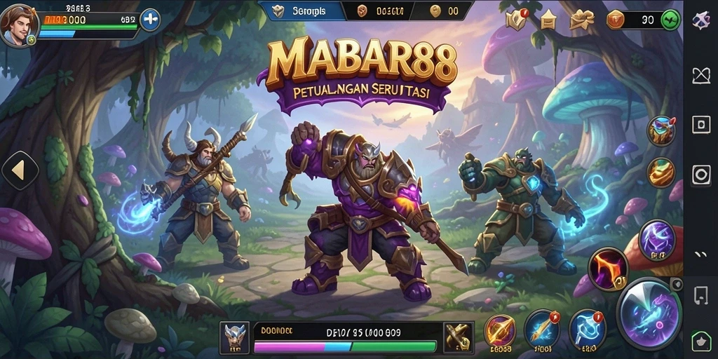 Tampilan gameplay MABAR88 dengan petualangan seru dan grafis yang menakjubkan.