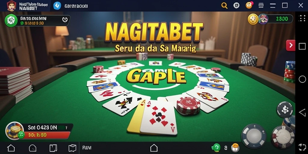 Screenshot gameplay seru NAGITABET di pertandingan Gaple.