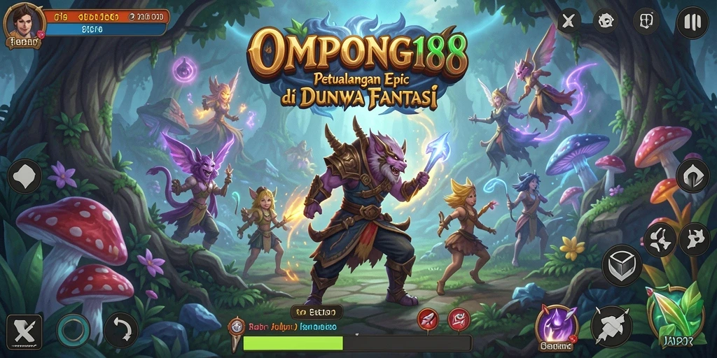 Tampilan gameplay OMPONG188 yang menakjubkan di dunia petualangan.