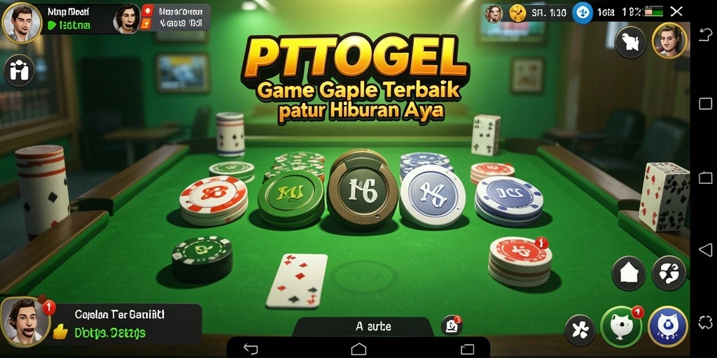 Screenshot gameplay PTTOGEL yang seru menunjukkan aksi seru Gaple.