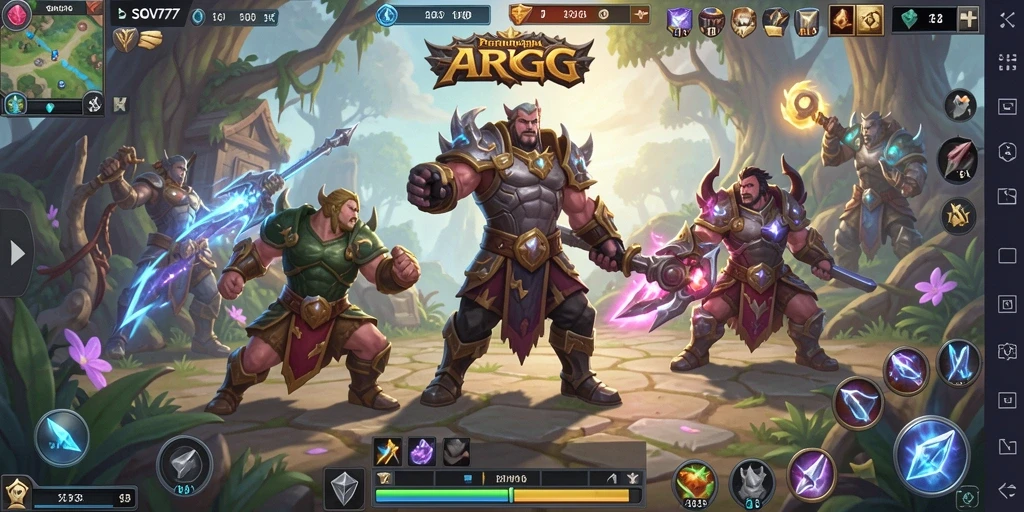 Gameplay mendebarkan SOV777 dengan pertarungan ARPG yang intens dan lingkungan yang detail.
