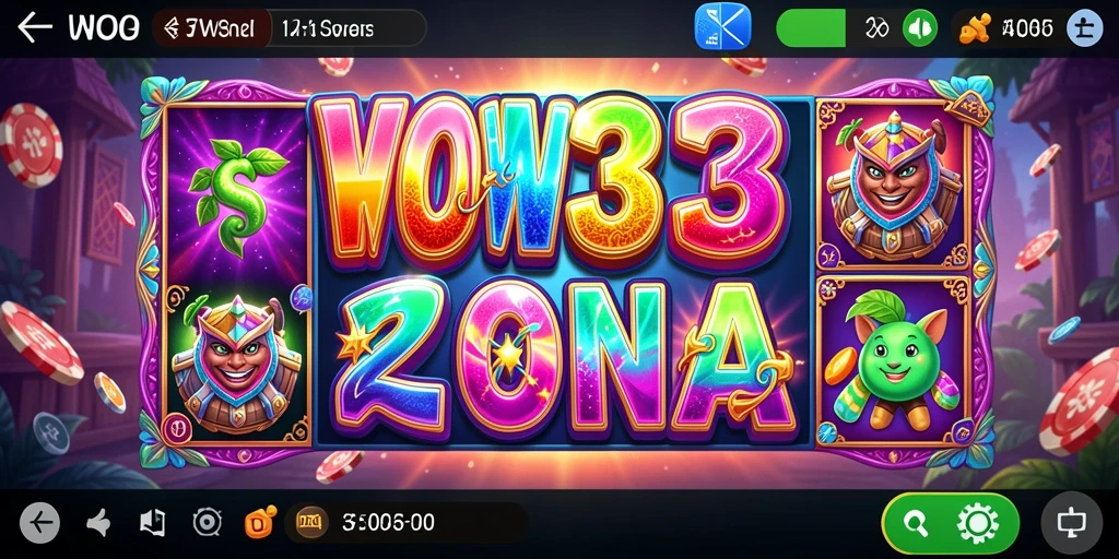 Tampilan menarik dari gameplay slot di WOW33